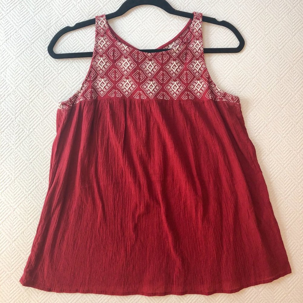 Abercrombie & Fitch Red & White Tank Top